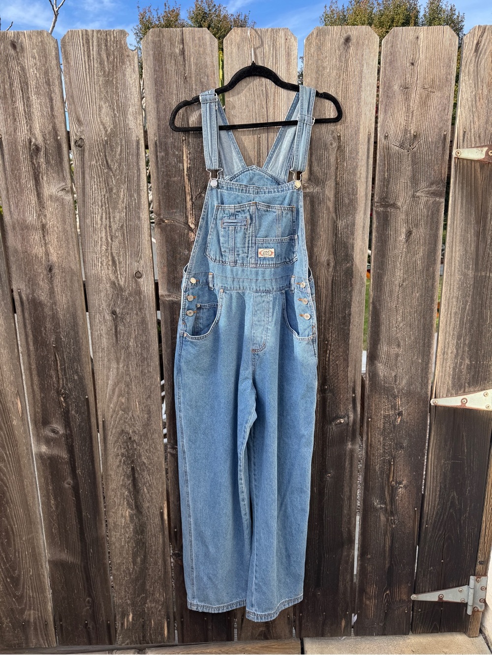 Vintage Cotton Light Blue Denim Bib Perfect Overalls